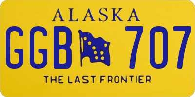 AK license plate GGB707