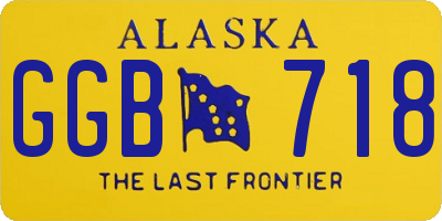 AK license plate GGB718
