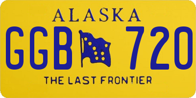 AK license plate GGB720