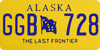 AK license plate GGB728