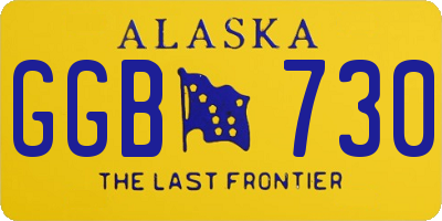 AK license plate GGB730