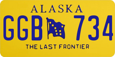 AK license plate GGB734