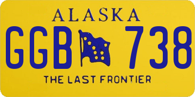 AK license plate GGB738