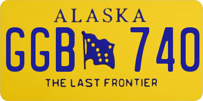 AK license plate GGB740
