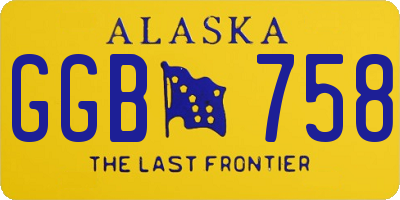 AK license plate GGB758