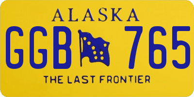 AK license plate GGB765