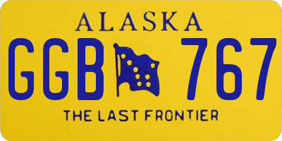 AK license plate GGB767