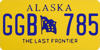 AK license plate GGB785