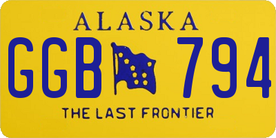 AK license plate GGB794