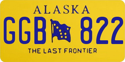 AK license plate GGB822