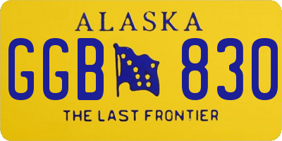 AK license plate GGB830
