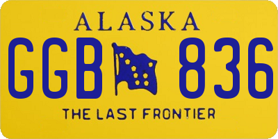 AK license plate GGB836
