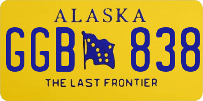 AK license plate GGB838