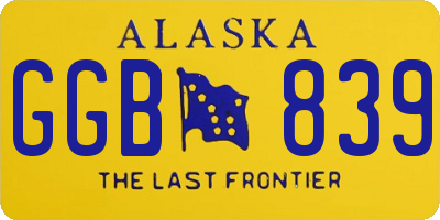 AK license plate GGB839