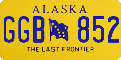 AK license plate GGB852