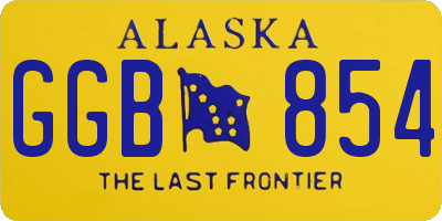 AK license plate GGB854