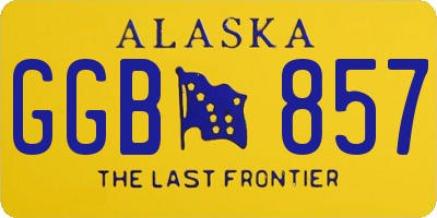 AK license plate GGB857