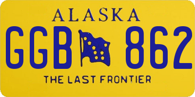 AK license plate GGB862
