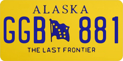 AK license plate GGB881