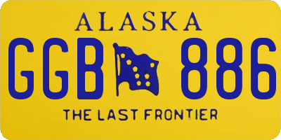 AK license plate GGB886
