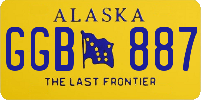 AK license plate GGB887