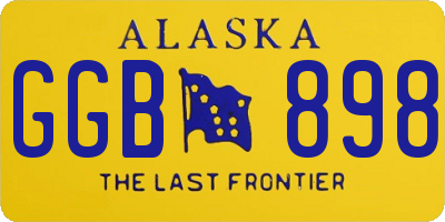 AK license plate GGB898