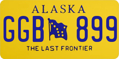 AK license plate GGB899