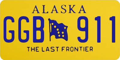 AK license plate GGB911