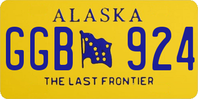 AK license plate GGB924