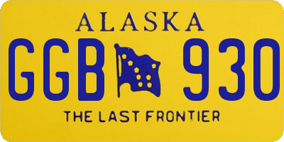AK license plate GGB930