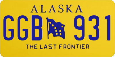AK license plate GGB931