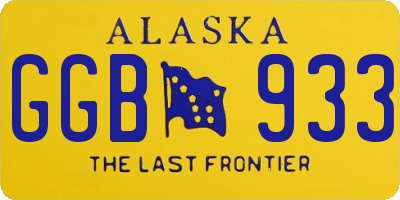 AK license plate GGB933