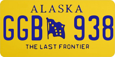 AK license plate GGB938