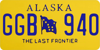 AK license plate GGB940