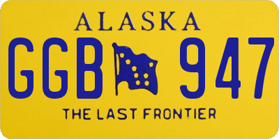 AK license plate GGB947