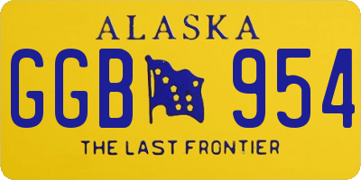 AK license plate GGB954