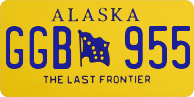 AK license plate GGB955