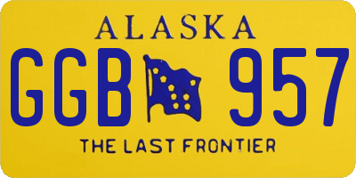AK license plate GGB957