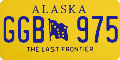 AK license plate GGB975