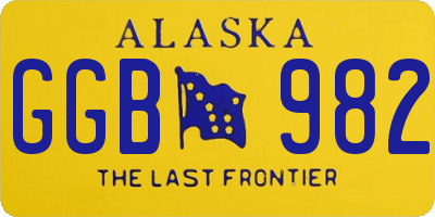 AK license plate GGB982
