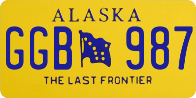 AK license plate GGB987