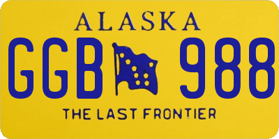 AK license plate GGB988