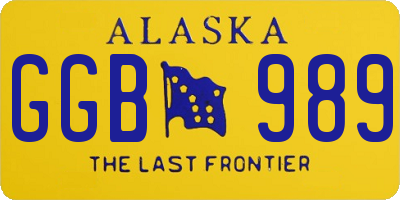 AK license plate GGB989