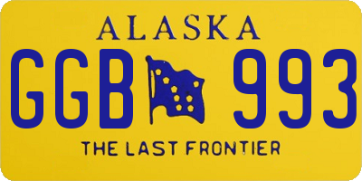 AK license plate GGB993