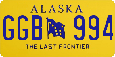 AK license plate GGB994