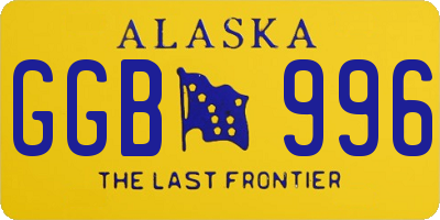 AK license plate GGB996