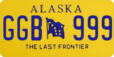AK license plate GGB999