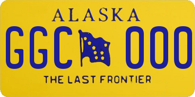 AK license plate GGC000