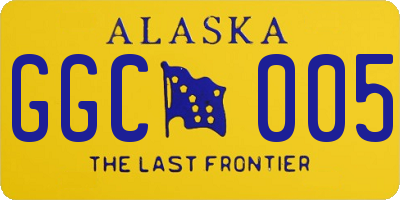 AK license plate GGC005
