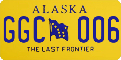 AK license plate GGC006